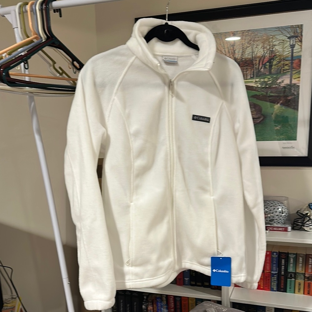 Columbia White Fleece Jacket